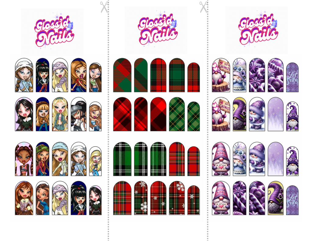 Cozy Winter Cuties Nail Art Decals