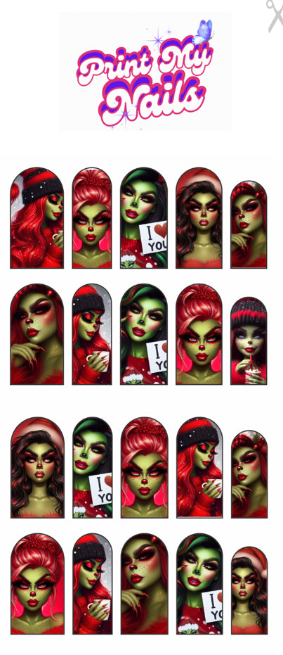 Glam Vixen Holiday Waterslide Decals