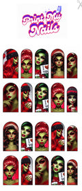 Glam Vixen Holiday Waterslide Decals