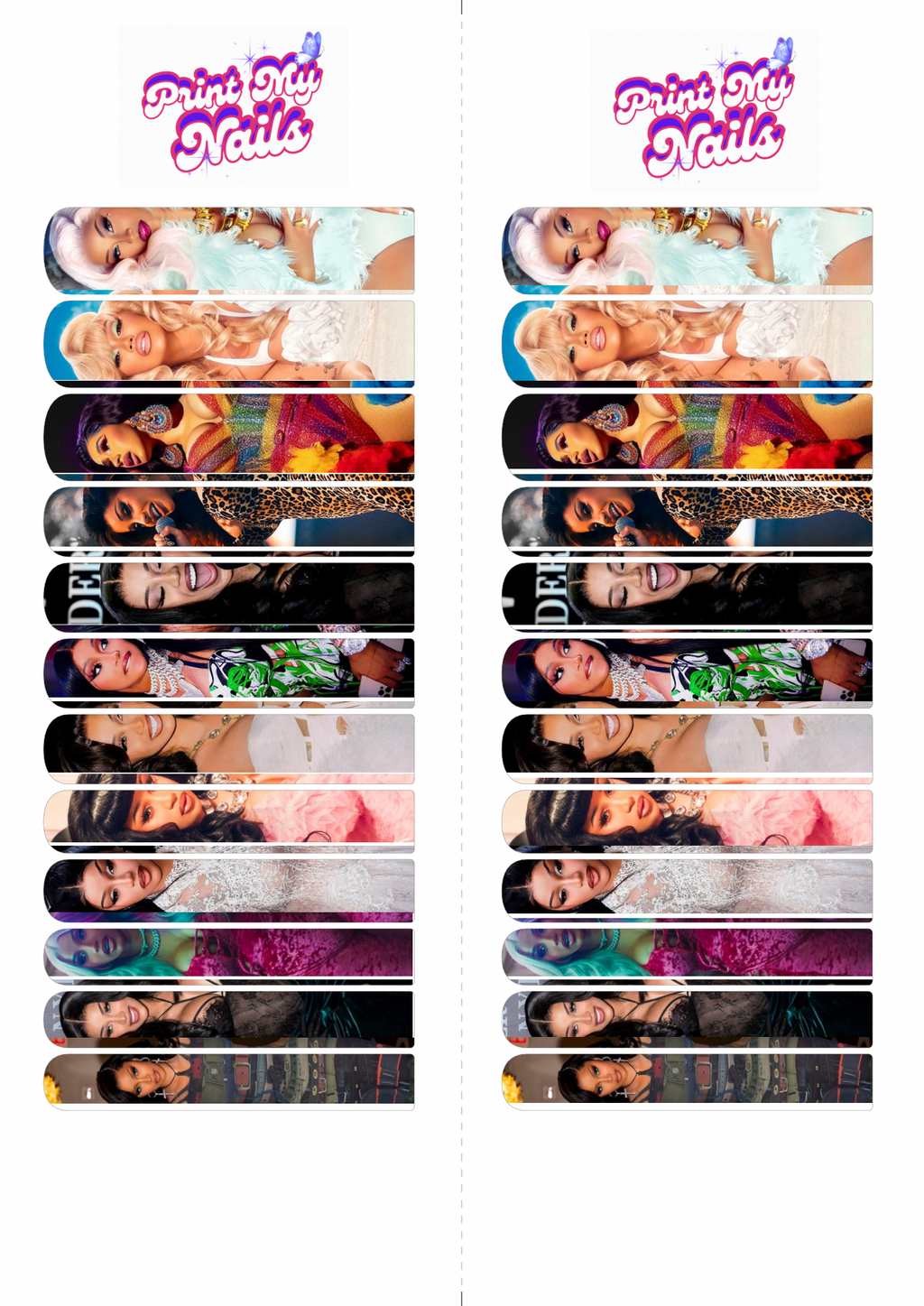 Cardii Glam Doll Era Nail Decals