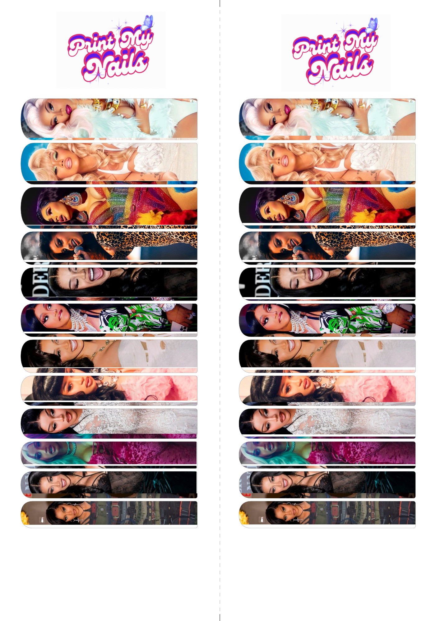 Cardii Glam Doll Era Nail Decals