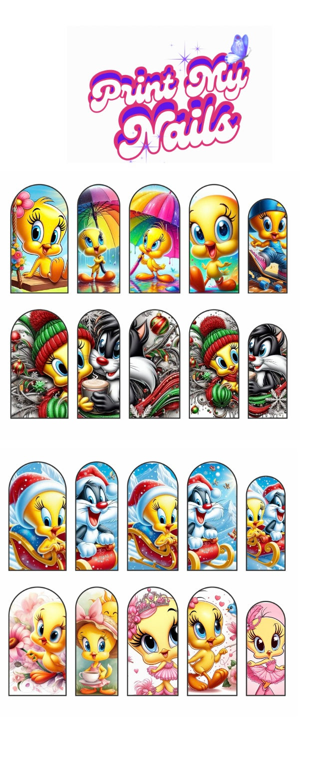 Sunshine Tweety Style Waterslide Decals