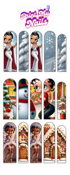 Frosted Gingerbread Babe Nail Decals