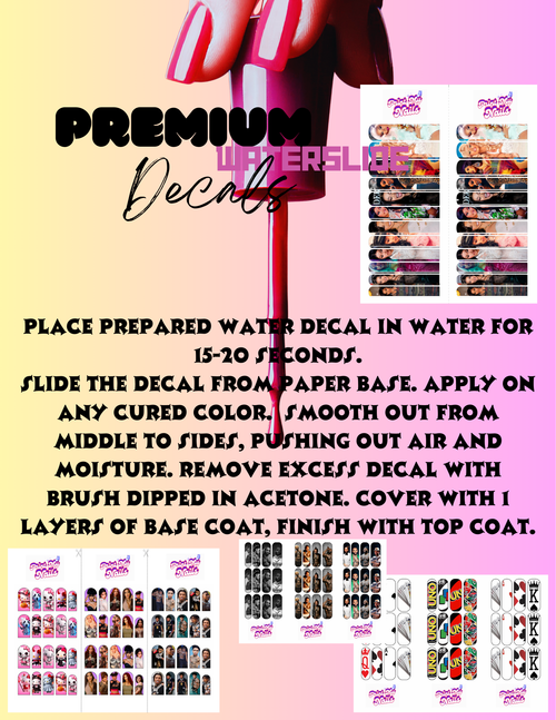 Cardii Glam Doll Era Nail Decals